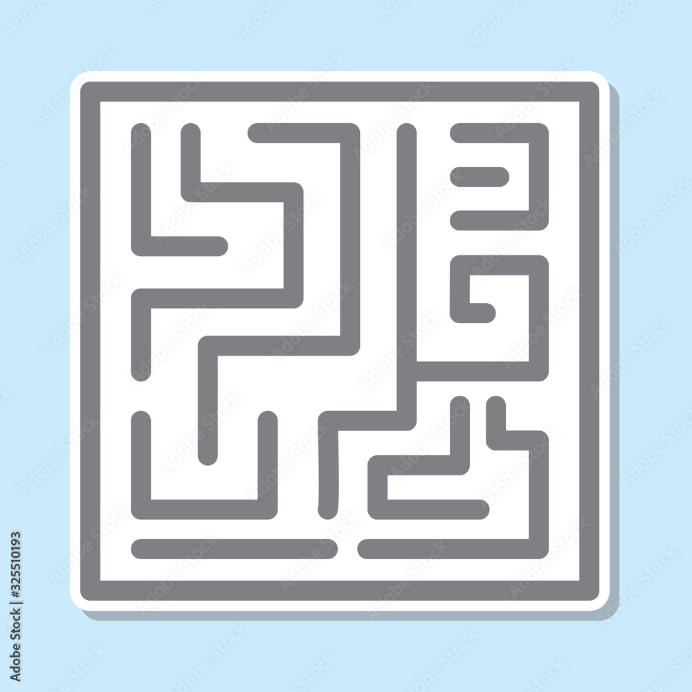 Labyrinth sticker icon. Simple thin line, outline vector of mythology icons for ui and ux, website or mobile application