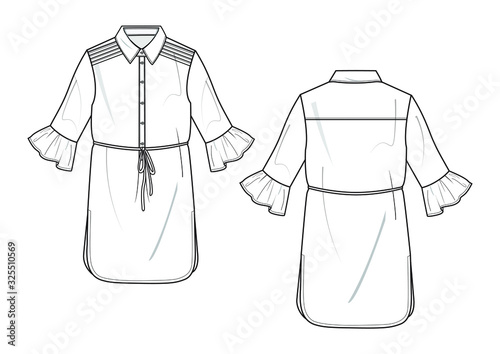 woman fashion shirt isolated on white background design