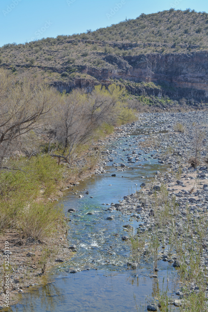 Burro Creek at Burro Creek Campground in Mohave County, Sonoran Desert, Arizona USA Burro Creek at Burro Creek Campground in Mohave County, Sonoran Desert, Arizona USA