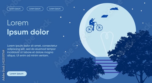 Study Target Flat Landing Page Vector Template