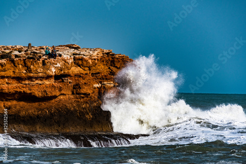 Big waves at a stormy day.