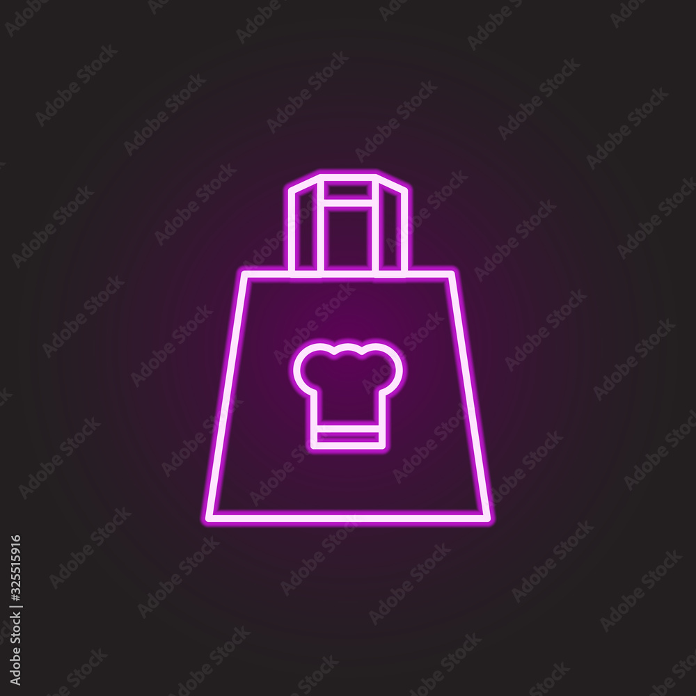 Food, dish neon style icon. Simple thin line, outline vector of food and drink icons for ui and ux, website or mobile application Food, dish neon style icon. Simple thin line, outline vector of food and drink icons for ui and ux, website or mobile application