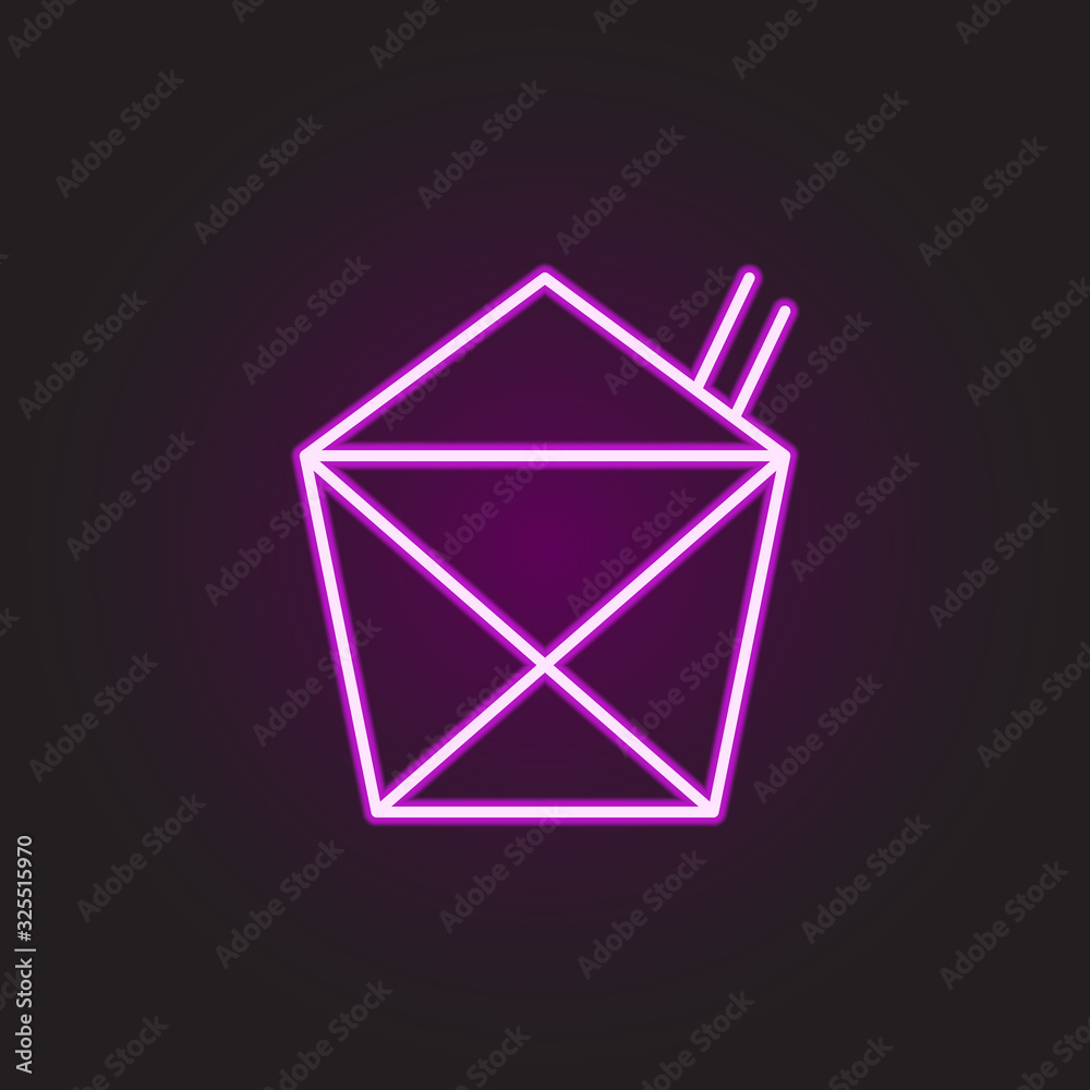 Food, fries neon style icon. Simple thin line, outline vector of food and drink icons for ui and ux, website or mobile application Food, fries neon style icon. Simple thin line, outline vector of food and drink icons for ui and ux, website or mobile application