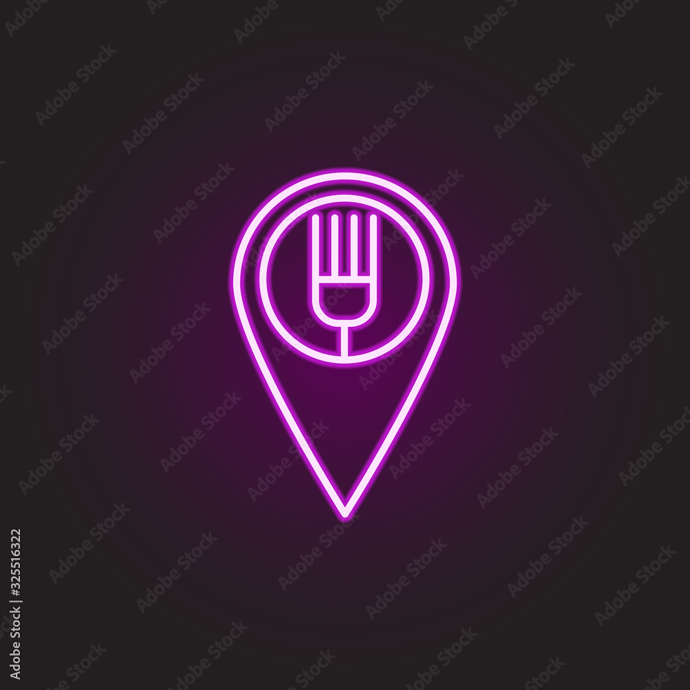 Ice cream neon style icon. Simple thin line, outline vector of food and drink icons for ui and ux, website or mobile application Ice cream neon style icon. Simple thin line, outline vector of food and drink icons for ui and ux, website or mobile application