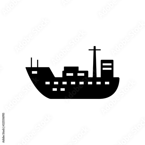Water transport, cargo ship icon. Simple vector boat icons for ui and ux, website or mobile application