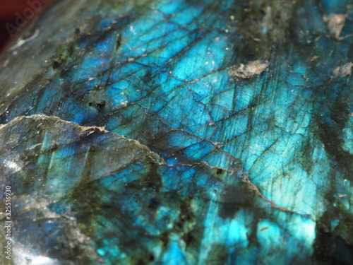 Abstract Macro of Labradorite Gemstone for Background photo