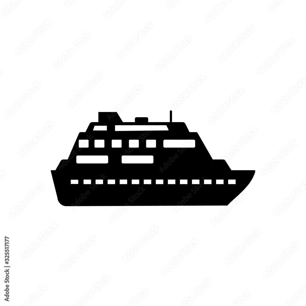 Obraz premium Water transport, cruise ship icon. Simple vector boat icons for ui and ux, website or mobile application