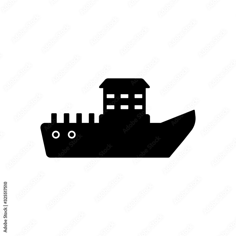 Water transport, steamer icon. Simple vector boat icons for ui and ux, website or mobile application