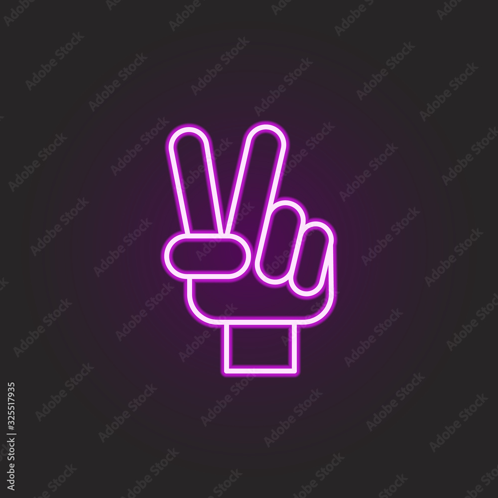 rock, hand, sign, world neon style icon. Simple thin line, outline vector of rock and roll icons for ui and ux, website or mobile application rock, hand, sign, world neon style icon. Simple thin line, outline vector of rock and roll icons for ui and ux, website or mobile application