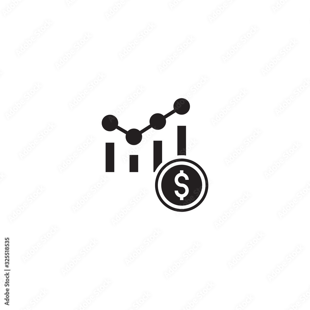 Financial growth icon. Increasing revenue icon. Financial performance, statistic report, boost business productivity, mutual fund, finance icon Financial growth icon. Increasing revenue icon. Financial performance, statistic report, boost business productivity, mutual fund, finance icon