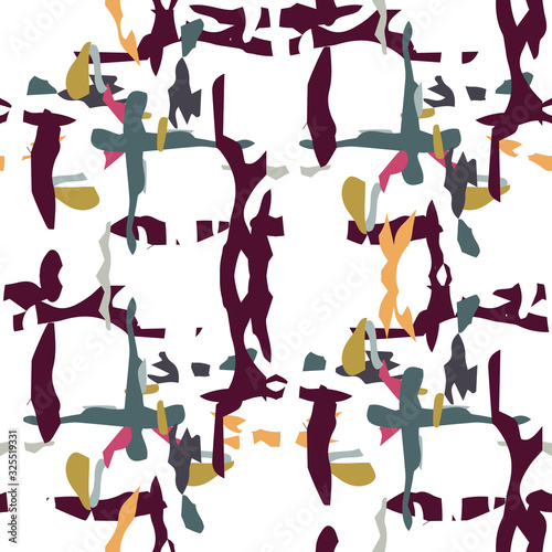 Ikat, Tie Dye. Batik, Hand Drawn Ornament. 