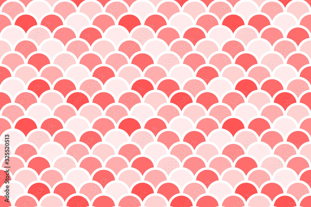Vector seamless fish scales pattern. Beautiful oriental ornament. Design for fabric, textile, wallpaper, wrapping