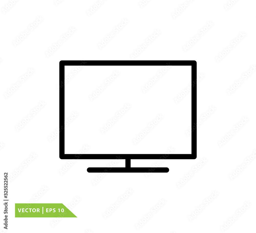 Monitor icon vector logo design template Monitor icon vector logo design template