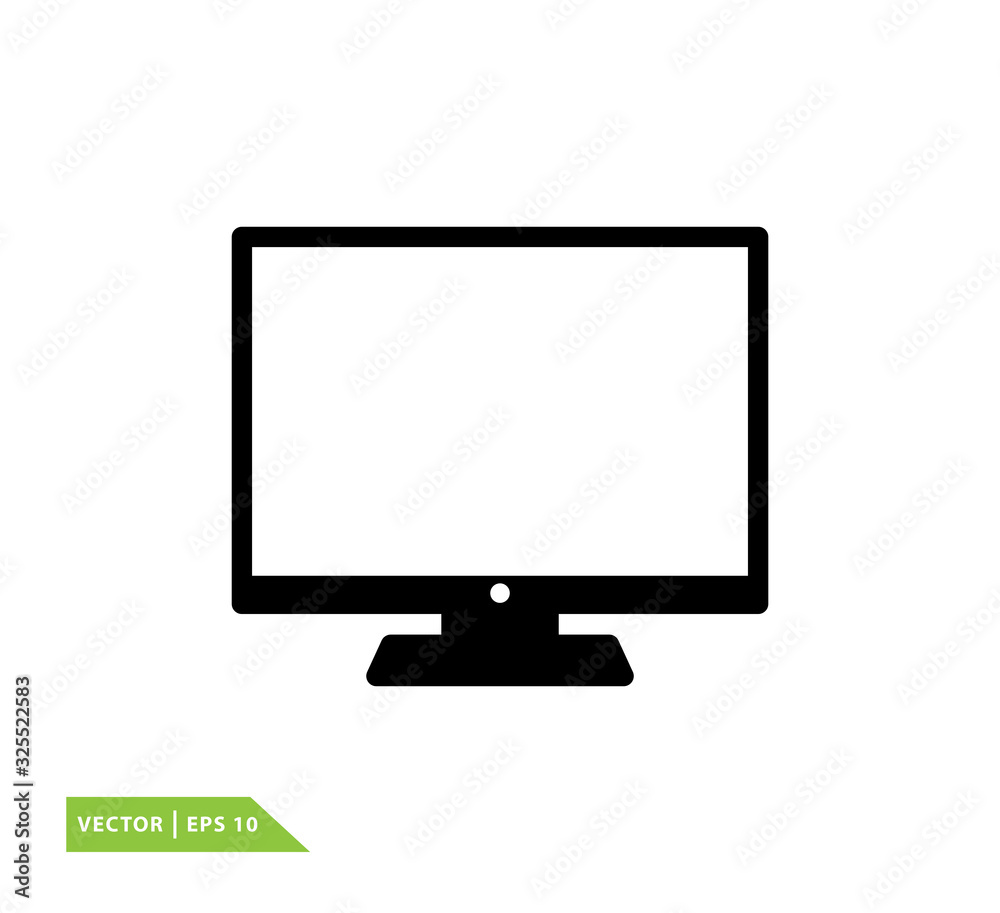 Monitor icon vector logo design template Monitor icon vector logo design template