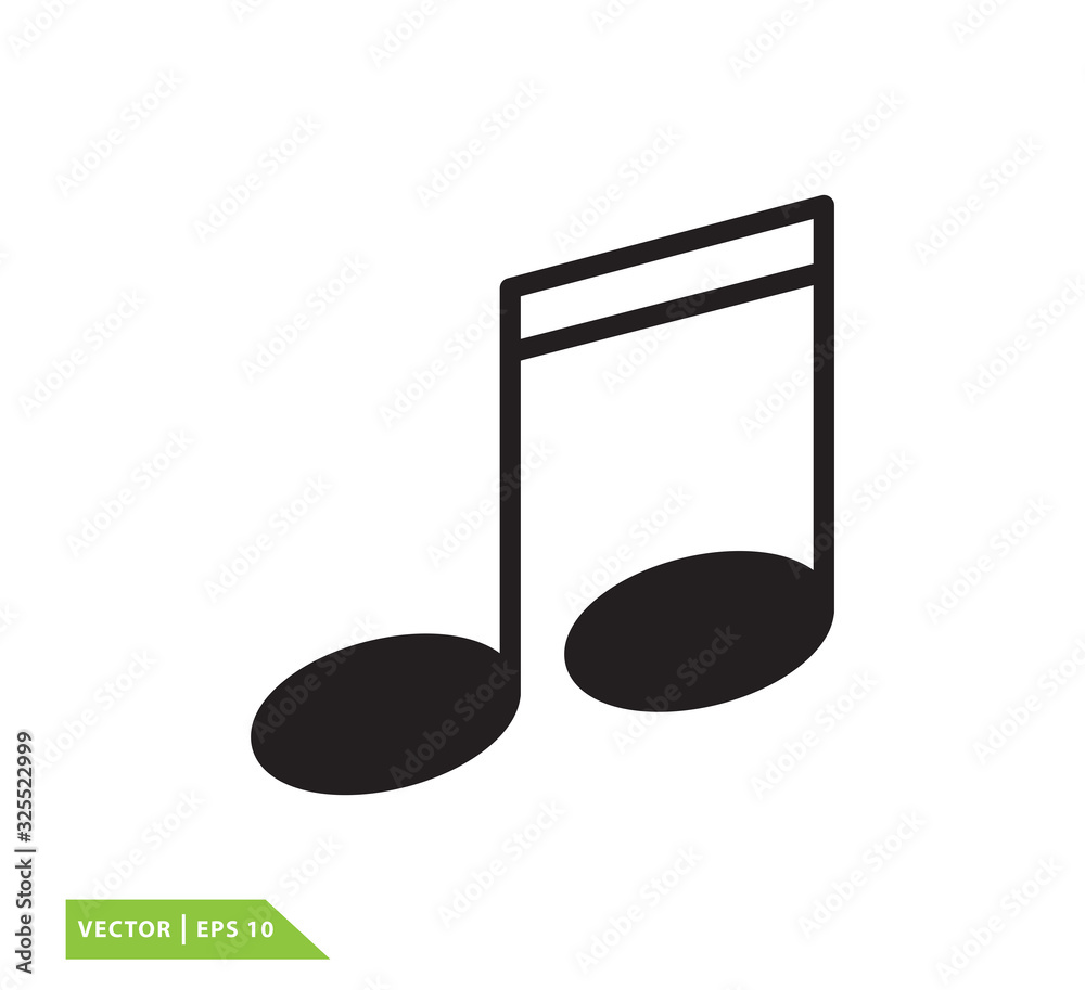 Music note icon vector logo template Music note icon vector logo template