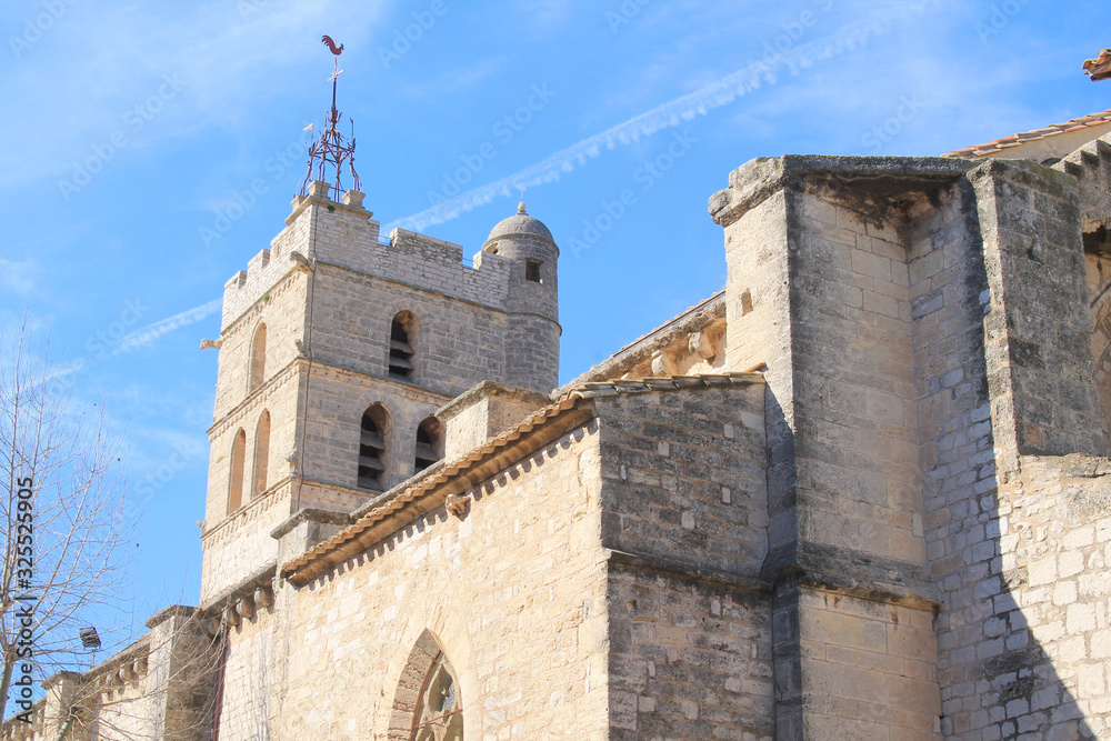 The Saint Paul church in Frontignan, , a seaside resort in the Mediterranean sea, Herault, Occitanie, France