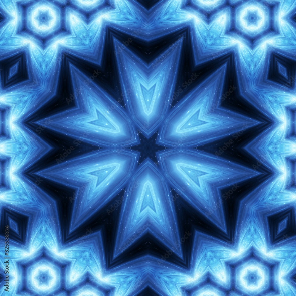 Abstract Fractal Kaleidoscope Pattern Texture for Wallpaper or Tiles Floor