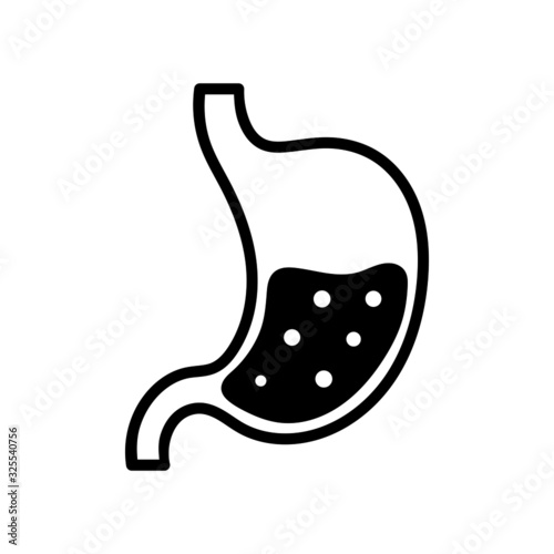 Stomach icon isolated on white background. vector illustration.	