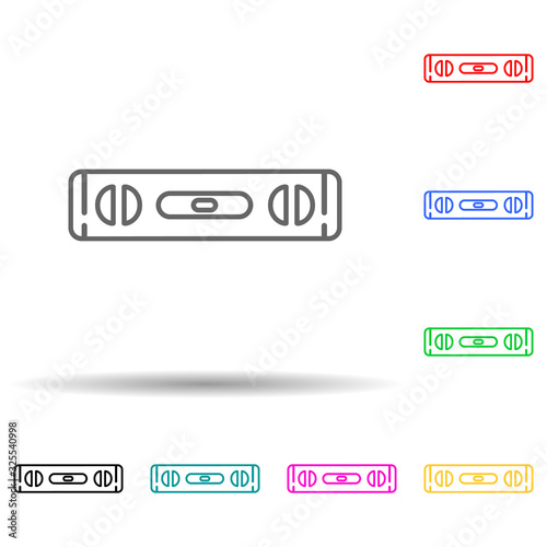 tool level multi color style icon. Simple thin line, outline vector of measuring Instruments icons for ui and ux, website or mobile application