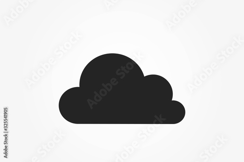 cloud icon. vector network computing technology sign and weather symbol photo