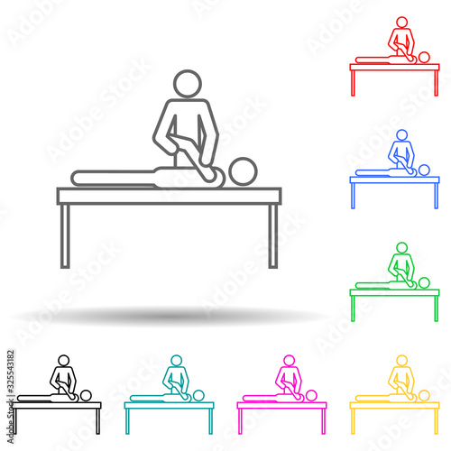 traumatology multi color style icon. Simple thin line, outline vector of medicine icons for ui and ux, website or mobile application