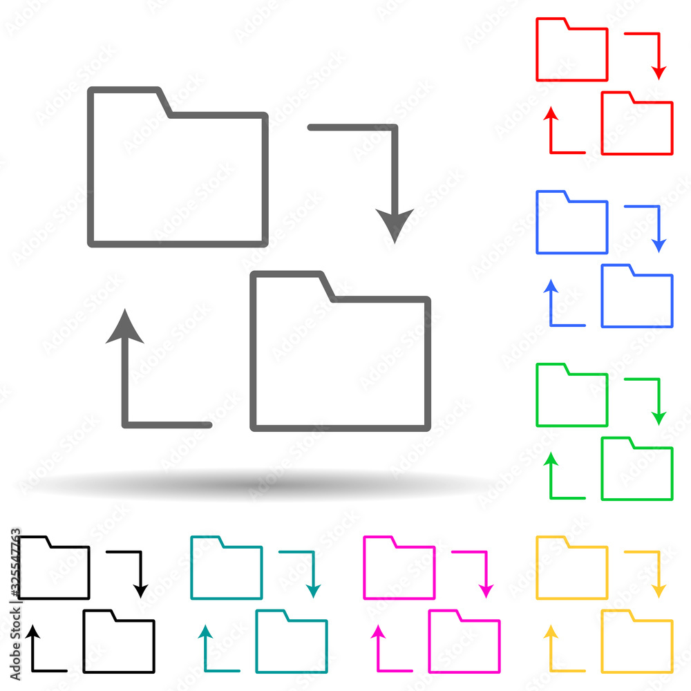 data exchange multi color style icon. Simple thin line, outline vector of new technologies icons for ui and ux, website or mobile application data exchange multi color style icon. Simple thin line, outline vector of new technologies icons for ui and ux, website or mobile application