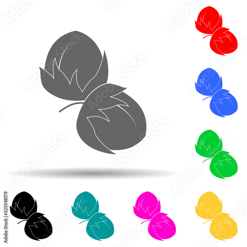 hazelnut multi color style icon. Simple glyph, flat vector of nuts icons for ui and ux, website or mobile application