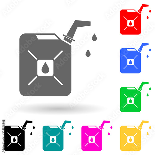 gas canister multi color style icon. Simple glyph, flat vector of Oil icons for ui and ux, website or mobile application