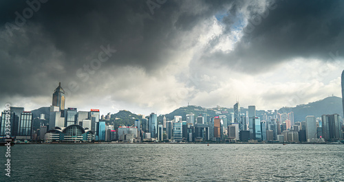 Canvas Print Hong Kong Skyline