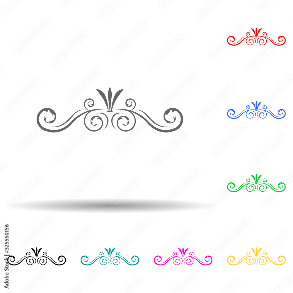 ornament multi color style icon. Simple glyph, flat vector of ornaments icons for ui and ux, website or mobile application