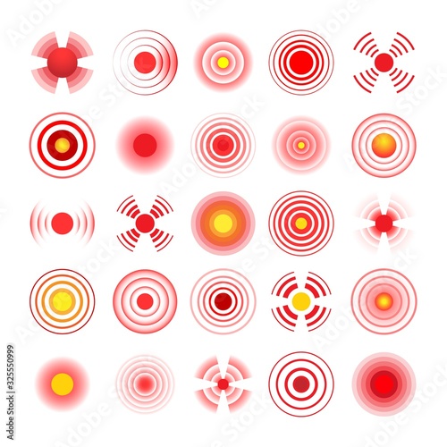 Hurt red circles