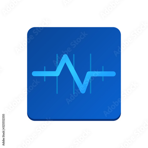 Health, pulse, palpitations icon vector. Isolated on white background, health concept. Trendy Flat style for graphic design, Web site, UI. EPS10.