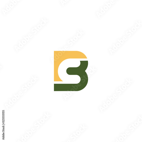 Initial letter bc  logo or cb logo vector design template