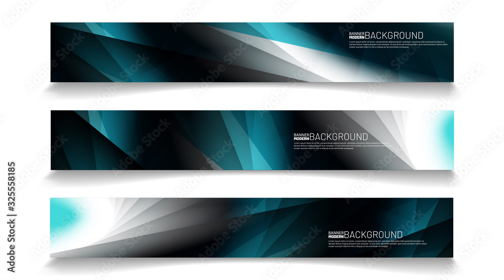 Fototapeta premium Modern web banner background. abstract vector template design. light effect illustration