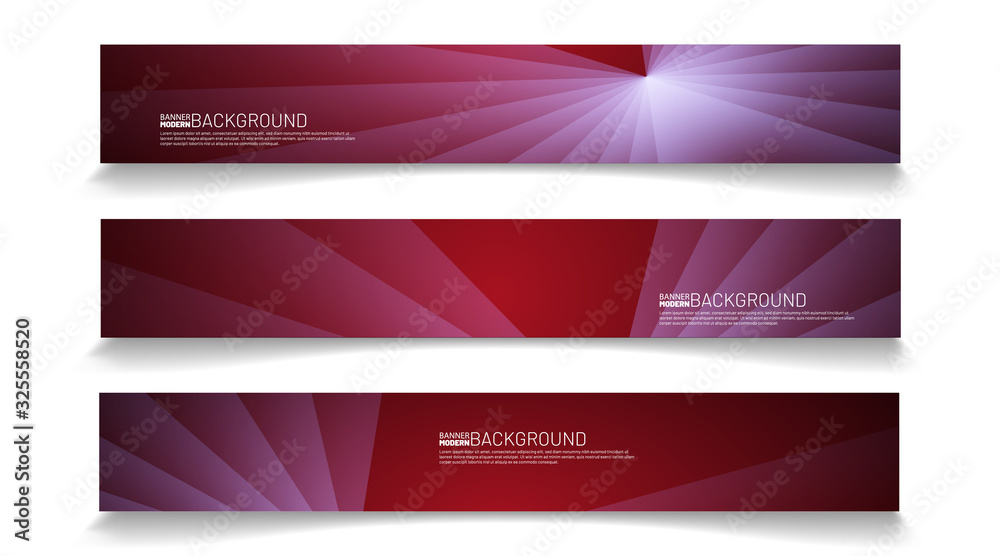 Fototapeta premium Modern web banner background. abstract vector template design. light effect illustration