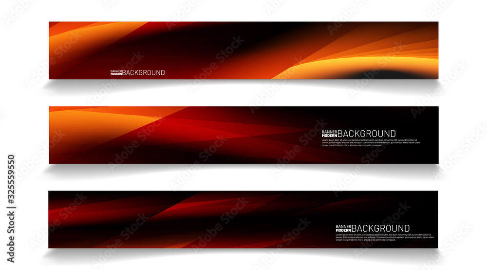 Fototapeta premium Modern web banner background. abstract vector template design. light effect illustration