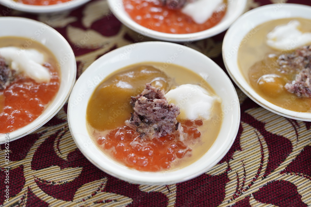White Porridge is Traditional Meal in Indonesia White Porridge is Traditional Meal in Indonesia