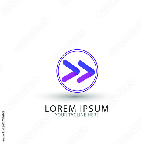 Abstract business logo icon design template with arrow