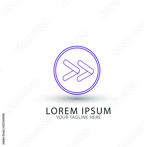 Abstract business logo icon design template with arrow