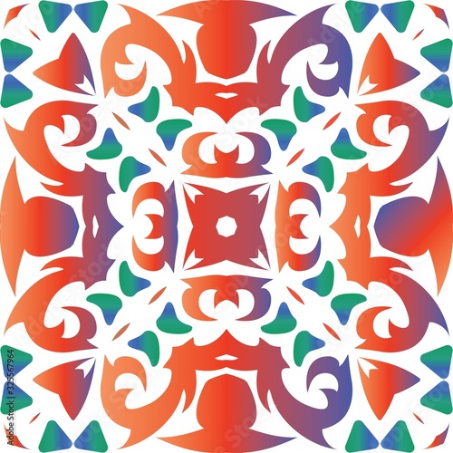 Antique ornate tiles talavera mexico.