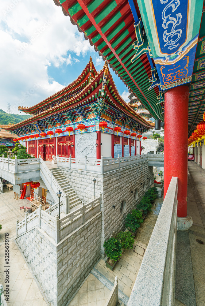 Obraz premium Chinese temple Western Monastery in Hong Kong city