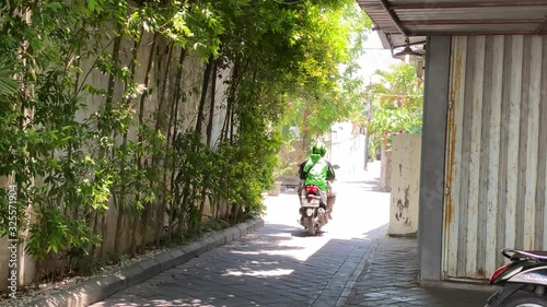 Beautiful Villa Street at Seminyak, Bali Island