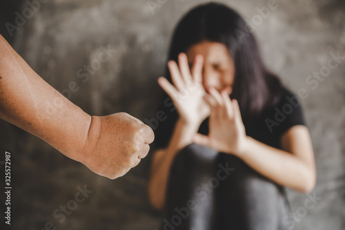 Young depressed woman, domestic and rape violence,beaten