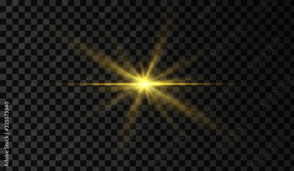 Lens flare. Light glow effect. Gold sparkle and glare object. Isolated vector illustration on transparent background. Lens flare. Light glow effect. Gold sparkle and glare object. Isolated vector illustration on transparent background.