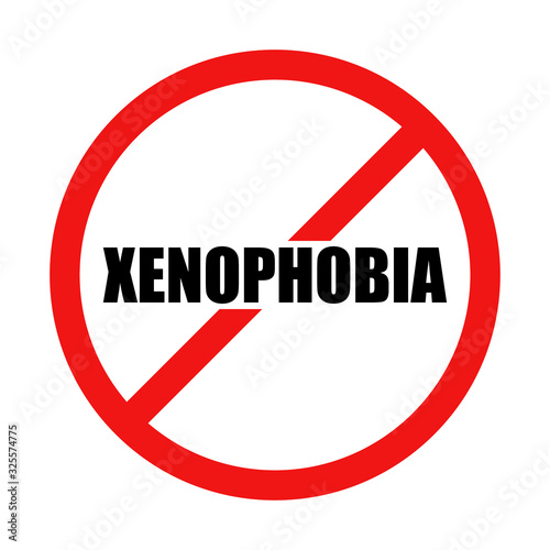 Vector No Xenophobia Illustration Sign