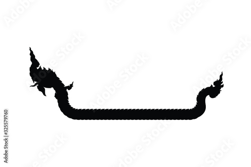 Naga monster in Asia believe silhouette vector