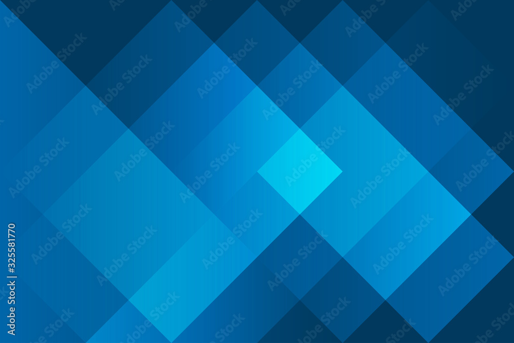 abstract background overlap with concept basic shape diamond blue color