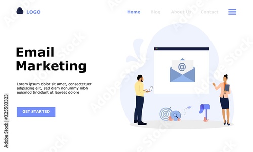 Email Marketing Vector Illustration Concept, Suitable for web landing page, ui,  mobile app, editorial design, flyer, banner, and other related occasion