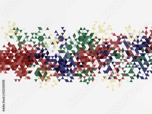 Colorful triangles pattern with a rough texture background. Background texture wall and have copy space for text. Picture for creative wallpaper or design art work.