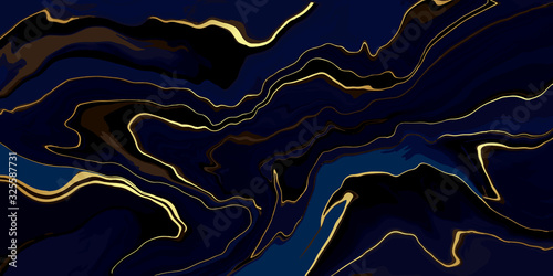 Gold and blue marble background Vector. luxury pattern design for wedding invitation, cards, wallpaper and packaging design.